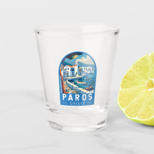 Verre A Shot Paros Grèce Travel Art Vintage