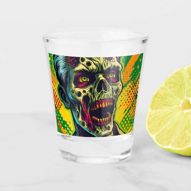 Verre A Shot Parti d'Halloween Zombie éffrayant (Devant)