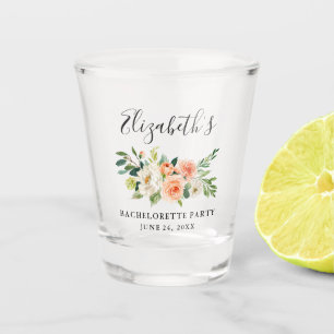 Verre A Shot Partie florale de corail de Bachelorette