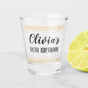 Verre A Shot Parties scintillant d'or fête d'anniversaire 