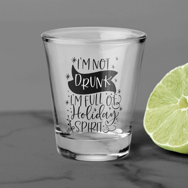 Verre A Shot Pas ivre Juste plein d'esprit de vacances | Boisso (Créateur téléchargé)