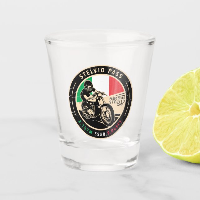 Verre A Shot Pass Stelvio | Passo Dello Stelvio | Motorcycle (Devant)