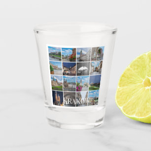 Verre A Shot Paysages de la vieille ville de Cracovie, Pologne