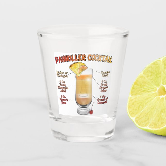 Verre A Shot PEINKILLER Cocktail Recette Art (Devant)