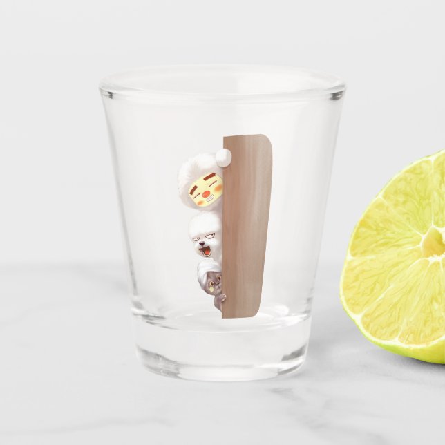 Verre A Shot Pékin Animaux Trio (Devant)