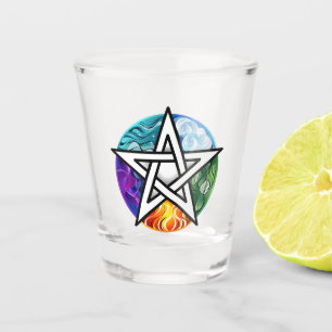 Verre A Shot pentagramme du Wiccan