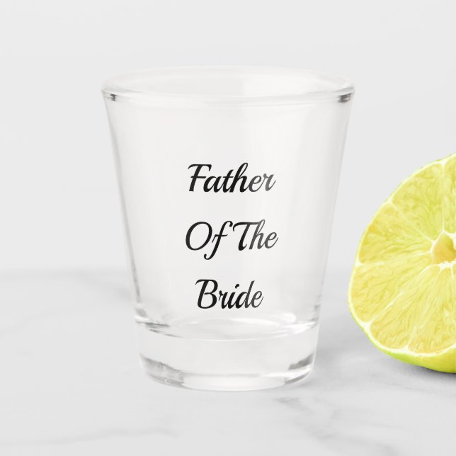 Verre A Shot Père De La Mariée Mariage Cadeau Favoriser Simple  (Devant)