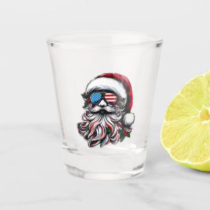 Verre A Shot Père Noël de Noël Patriotique/Américaine