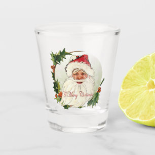 Verre A Shot Père Noël vintage dans le cadre