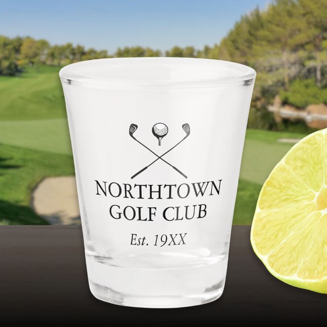 Verre A Shot Personalized Classic Golf Club Name (Personalized Classic Golf Club Name Shot Glass)