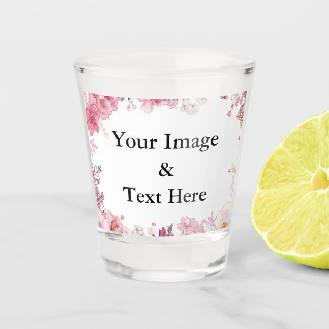 Verre A Shot Personalized Custom Your Own Photo & Text (Devant)