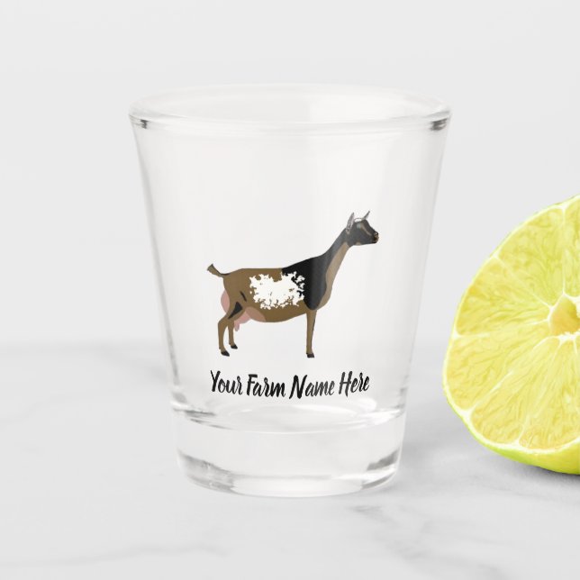 Verre A Shot Personnalisation de la chèvre laitière naine nigér (Devant)
