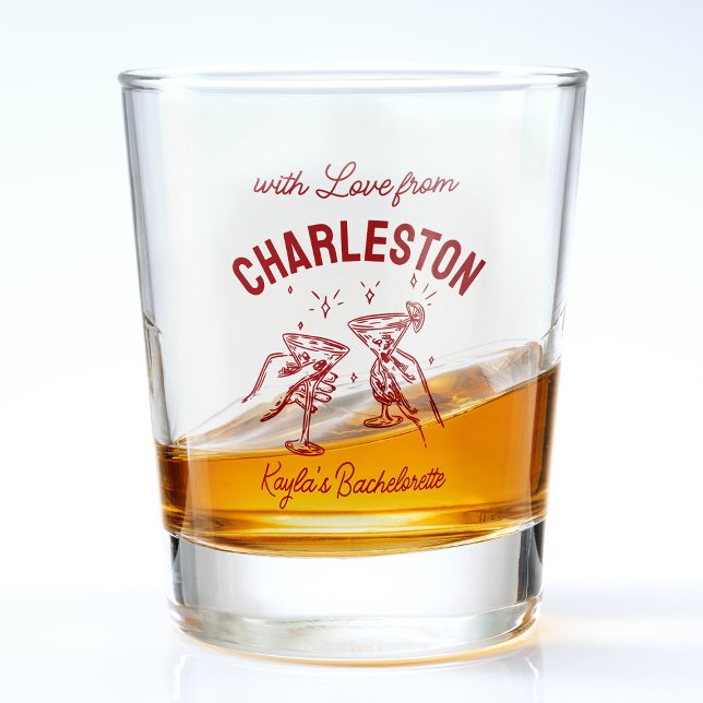 Verre A Shot Personnalisé avec amour de destination Bachelorett (Créateur téléchargé)