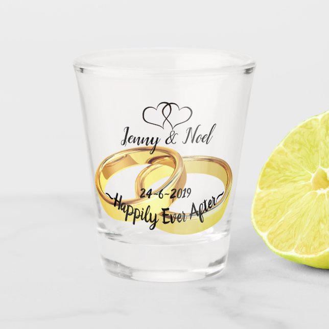 Verre A Shot Personnalisé épousant la faveur (Devant)