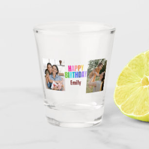 Verre A Shot Personnalisé Joyeux Anniversaire Grand-mère Photo