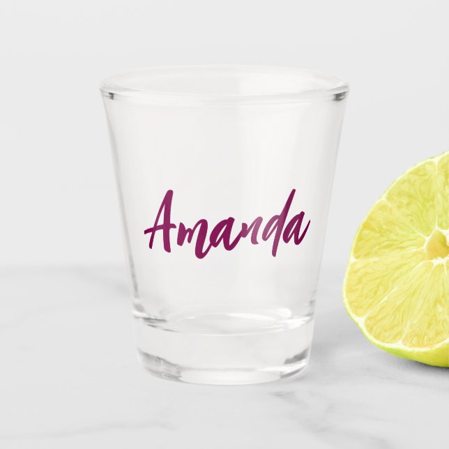 Verre A Shot Personnalisé Nom personnalisé Mariée Bachelor Part (Devant)