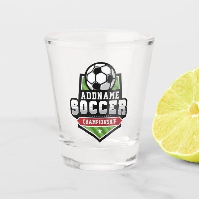 Verre A Shot Personnaliser Football AJOUTER TEXTE Varsity Team  (Devant)