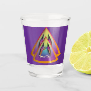 Verre A Shot Personnaliser Logo Éblouissant Double Pyramide Côn