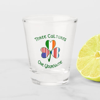 Verre A Shot Personnalisez Trèfle Costaricien Irlande États-Uni