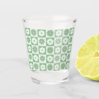 Verre A Shot Pétales dans le silence 03. Motif floral.