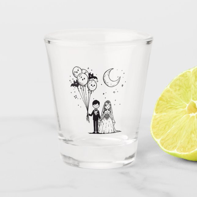 Verre A Shot Petit couple éffrayant (Devant)