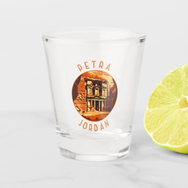 Verre A Shot Petra Jordan cercle retro désorganisé (Devant)