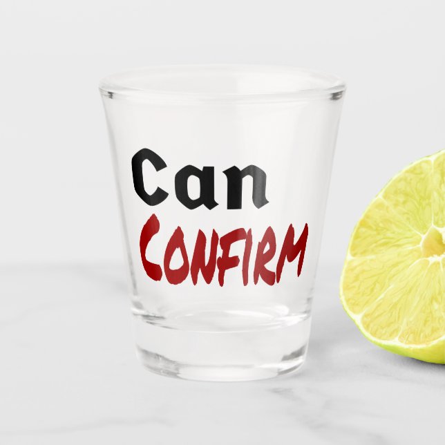 Verre A Shot Peut confirmer Lettre Kenny Funny Humour Canada (Devant)