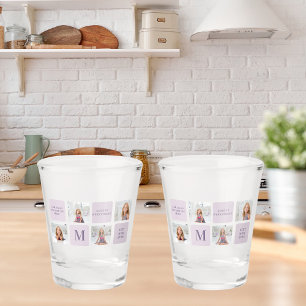 Verre A Shot Photo Collage moderne Joyeux jour des mères violet