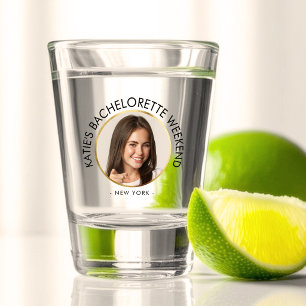 Verre A Shot Photo de mariée de fête de bachelorette minimalist