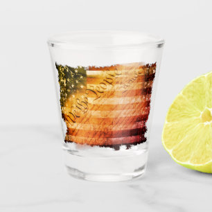 Verre A Shot PHOTO DU Drapeau Vintage-AMÉRICAIN DE FREEDOM Retr