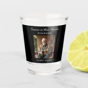 Verre A Shot Photo et poème   Mémorial à jamais dans nos cœurs