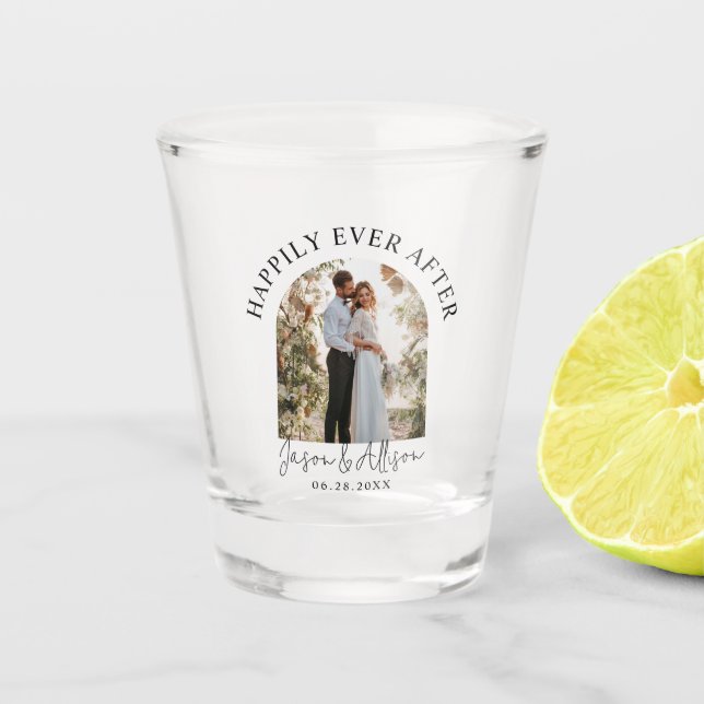 Verre A Shot Photo Mariage Personnalisé Arc Élégant Tireur mode (Devant)