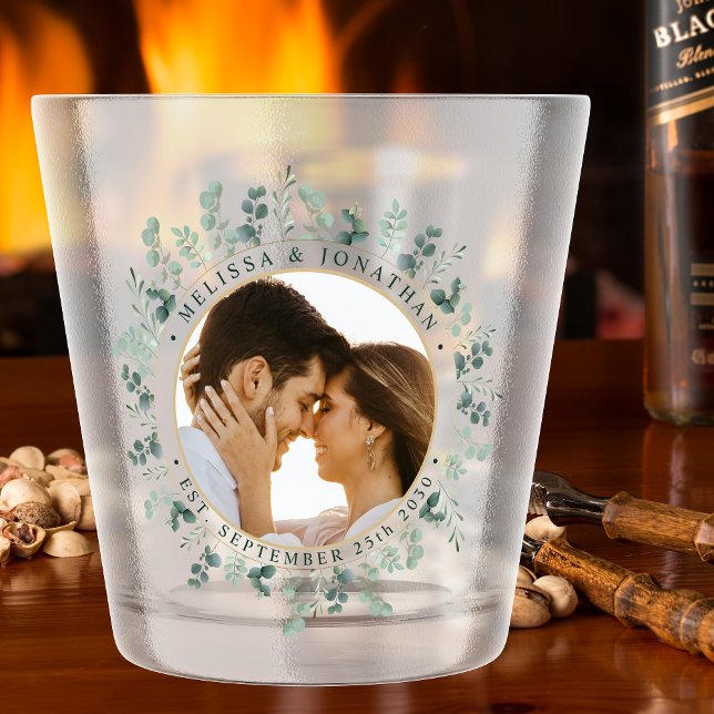 Verre A Shot Photo moderne Eucalyptus Mariage personnalisé (Créateur téléchargé)