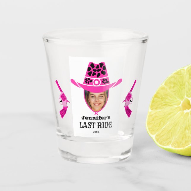 Verre A Shot Photo personnalisée de Cowgirl   (Devant)