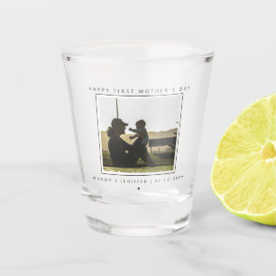 Verre A Shot Photo personnalisée minimaliste Fête des mères Mod