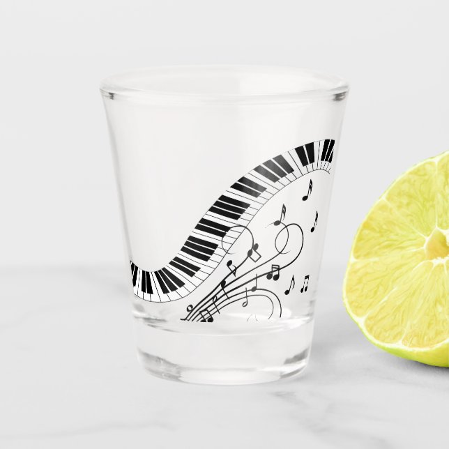 Verre A Shot Piano Keyboard Music Design (Devant)