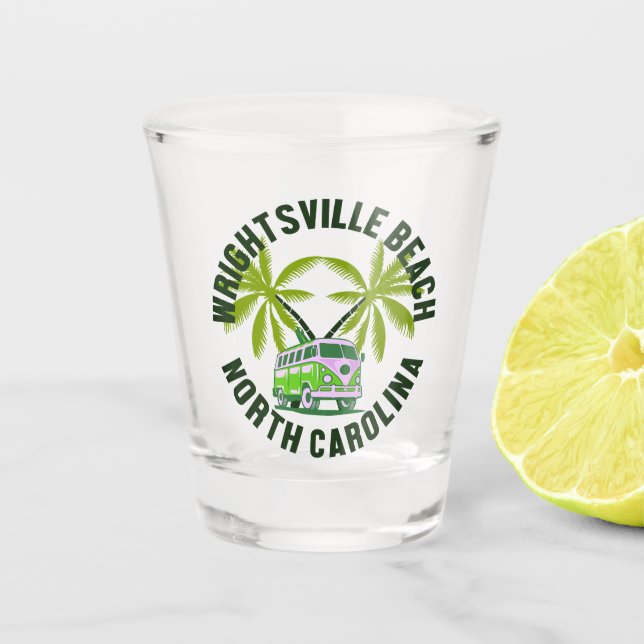Verre A Shot Plage de Wrightsville, Caroline du Nord (Devant)