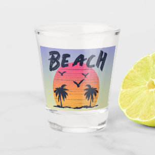 Verre A Shot Plage/littoral/tropical/hawaïen