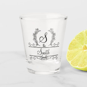 Verre A Shot Plaque personnalisée avec nom de famille