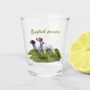 Verre A Shot Pointeur anglais, chasse aux oiseaux