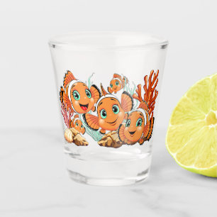 Verre A Shot Poisson clown Dessin animé mignon Famille Sous l'e