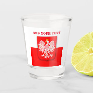 Verre A Shot Pologne Drapeau Polonais Football Football Polska