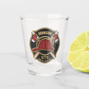 Verre A Shot Pompier Secourt incendie Département USA Drapeau p