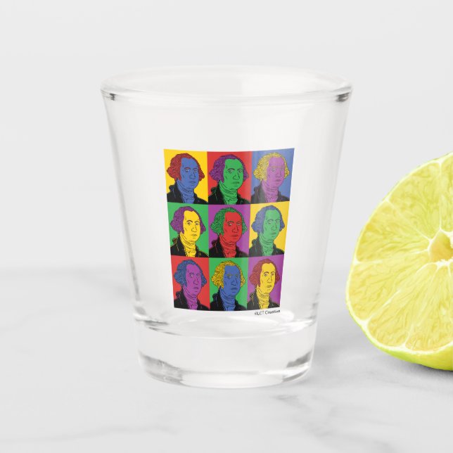 Verre A Shot Pop Art George Washington (Devant)