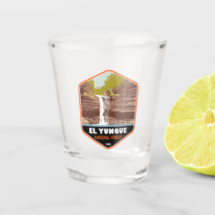 Verre A Shot Porto Rico forestière nationale d'El Yunque Vintag