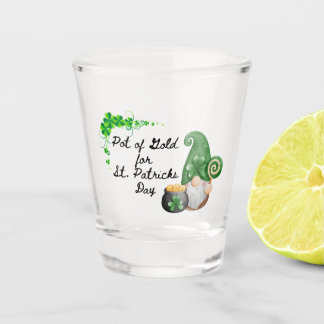 Verre A Shot Pot of Gold Leprechaun on a