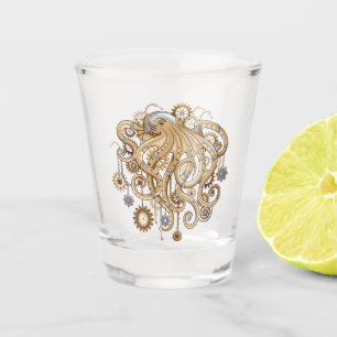 Verre A Shot Poulpe Steampunk Rétro Fantastique Mécanique