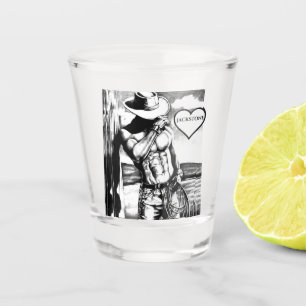 Verre A Shot Pour lui mignon Nom personnalisé Cool Western Cowb