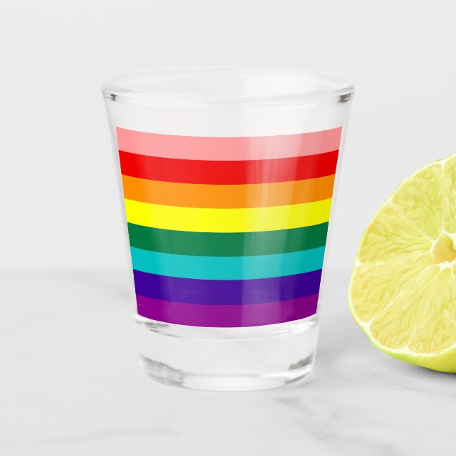 Verre A Shot Premier drapeau Rainbow Pride (Devant)