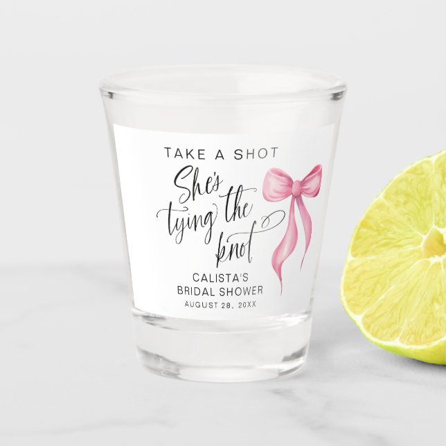 Verre A Shot Prenez un Shot Elle Noue le Nœud Enterrement de Vi (Devant)